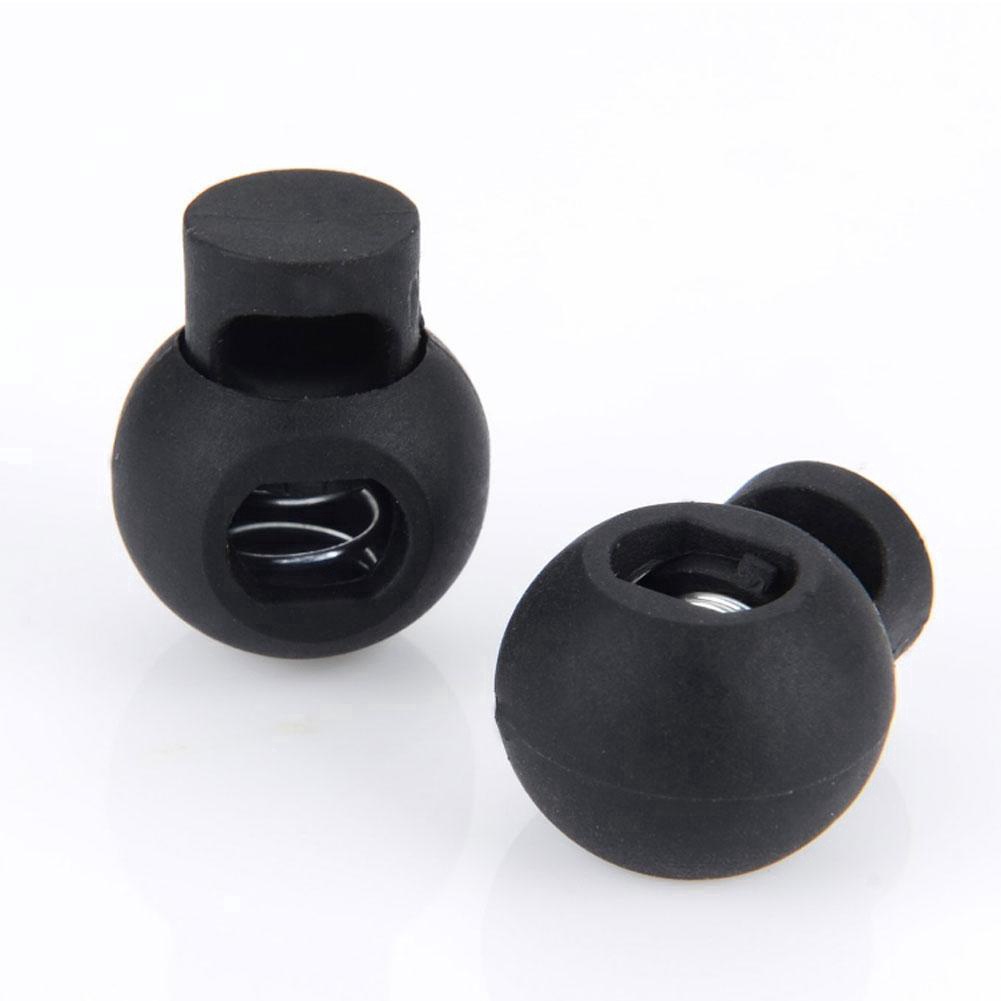 Dây rút khóa tròn bằng nhựa màu đen 18.6x15.1mm