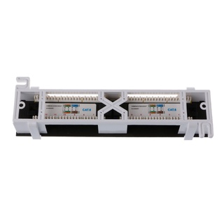 12 Port CAT6 Patch Panel RJ45 Networking Wall Mount Rack Mount Bracket