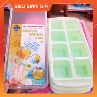 Khay đá có nắp việ t nhật 1 vỉ 3 khay siêu rẻ
