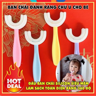 Bàn chải đánh răng silicon hình chữ U cho bé