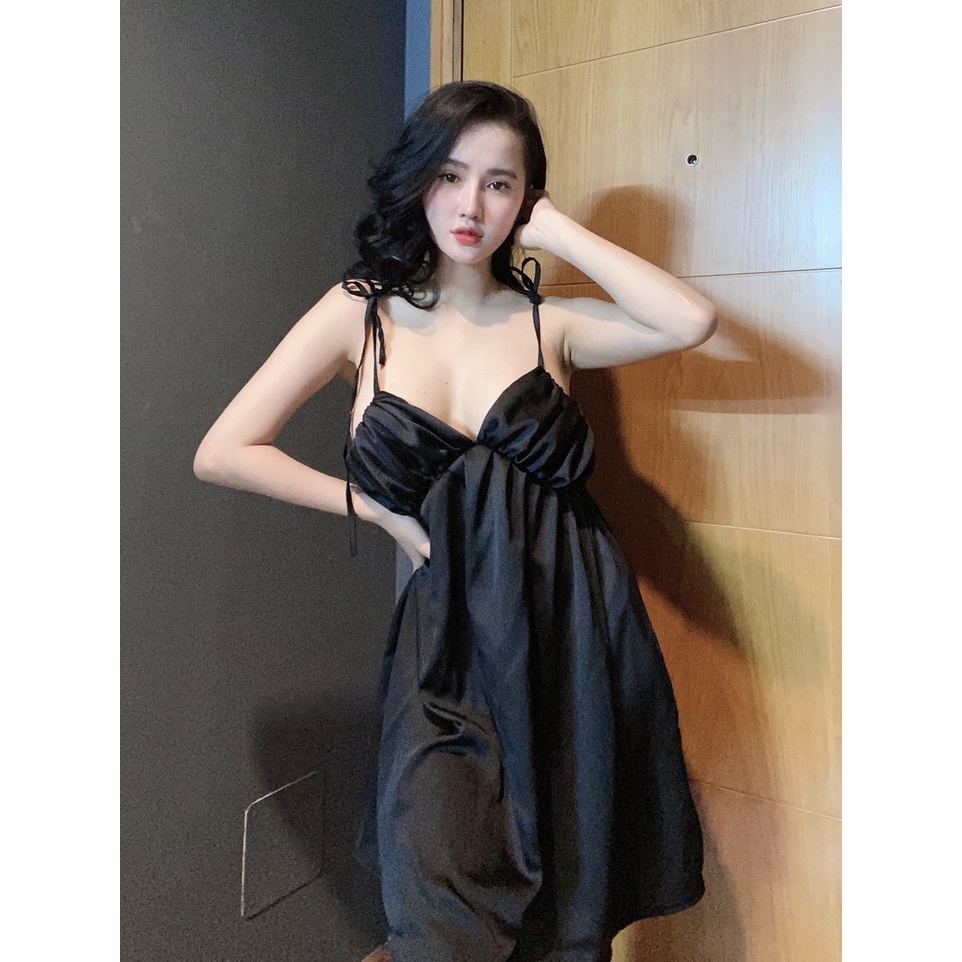 Đầm ngủ nữ sexy ren quyến rũ gợi cảm satin cao cấp mềm mịn thoáng mát LA23 - Lavian | BigBuy360 - bigbuy360.vn