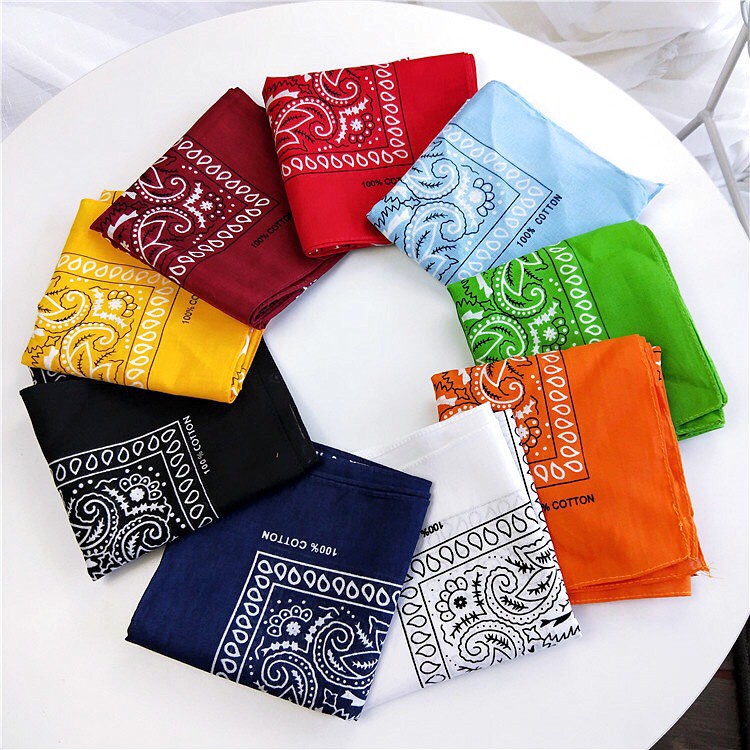 Khăn bandana Khăn turban cotton hiphop size 53*53cm