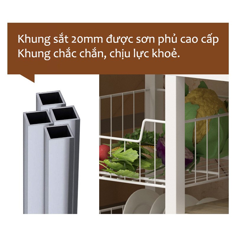 Kệ để lò nướng, lò vi sóng đa năng 5 tầng Khung sắt YL195 - 101x90x35 cm | BigBuy360 - bigbuy360.vn