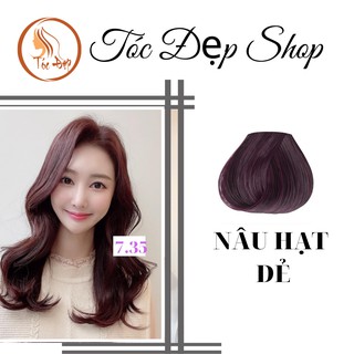 NÂU HẠT DẺ | NHUỘM MÀU 7.35 NÂU SÁNG KẾT HỢP ÁNH ĐỒNG MÀU NHẬP KHẨU TRICOL