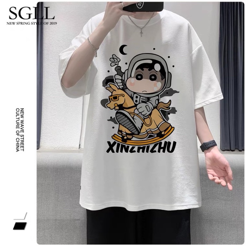 Áo thun tay lỡ nam nữ, áo phông unisex form rộng chất cotton mát mịn thấm hút mồ hôi in hình MAN