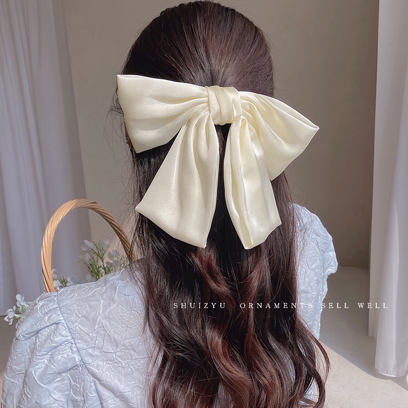 Kẹp Tóc Nơ To Nhiều Màu Phong Cách Hàn Quốc Mới 2022