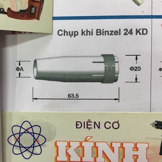 Chụp Khí Máy Hàn MIG Binzel 24 KD - Dành Cho Máy Hàn Từ 300A Đến 350A