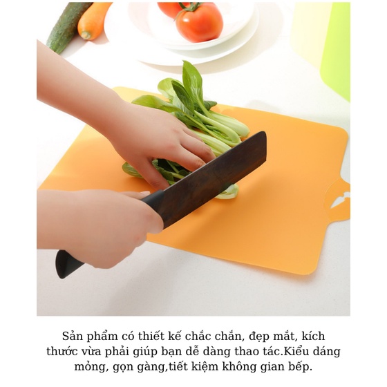 Thớt Nhựa Dẻo Size Lớn Chất Liệu Kháng Khuẩn Chống Trượt Nhiều Màu