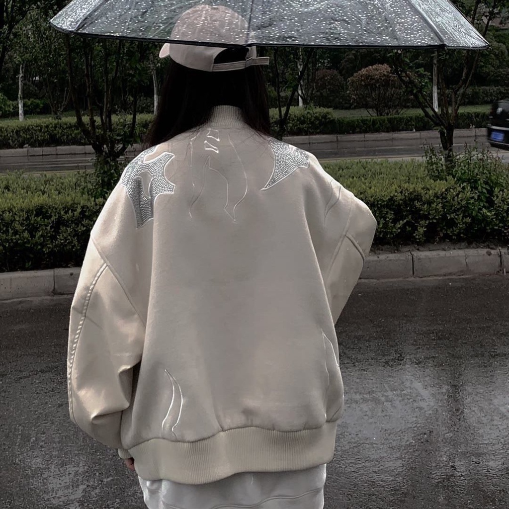 Áo Khoác Bóng Chày Đính Đá Thời Trang Thu Đông Mới 2022