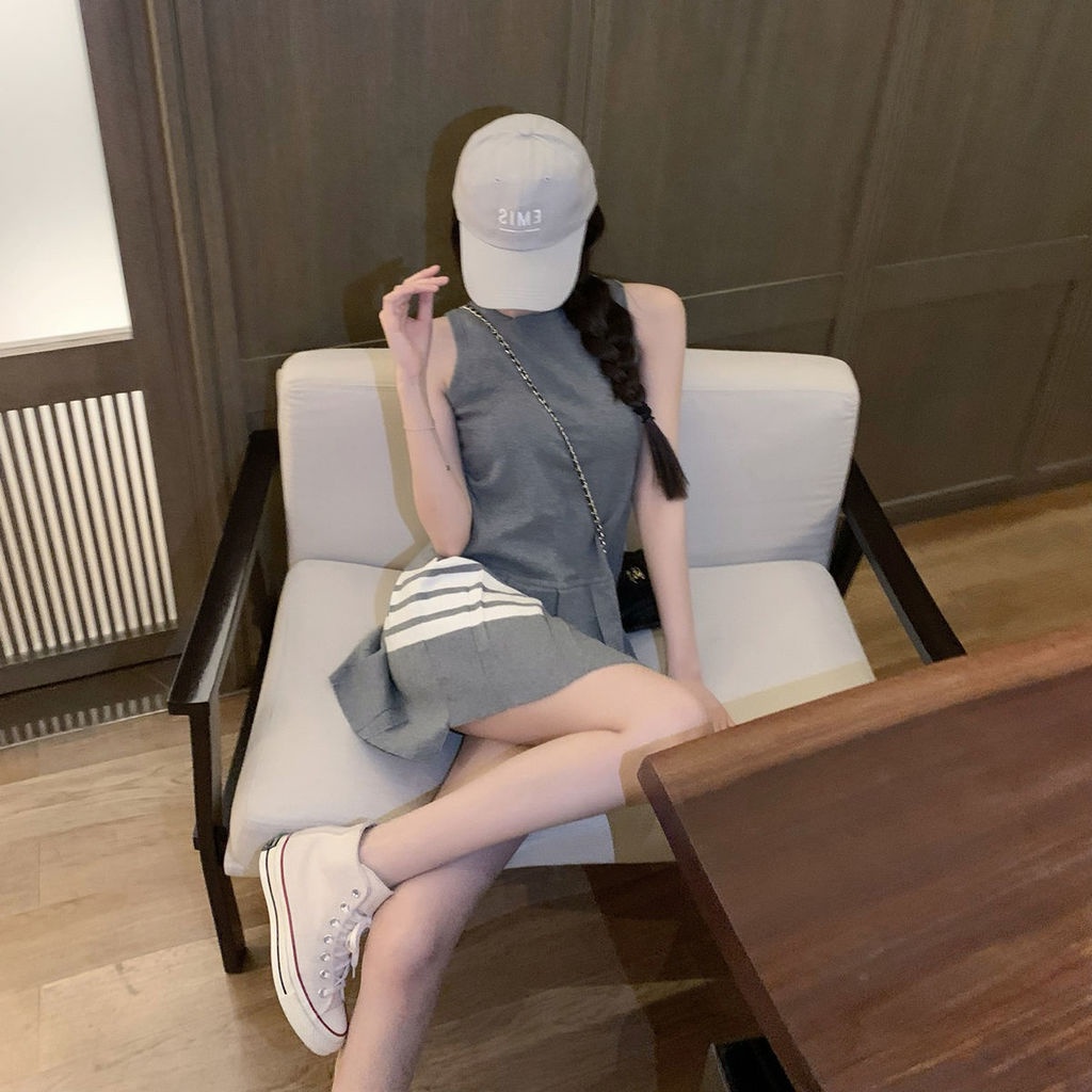 Đầm Dệt Kim Dáng Rộng Màu Xám Thời Trang Xuân Hè Cho Nữ