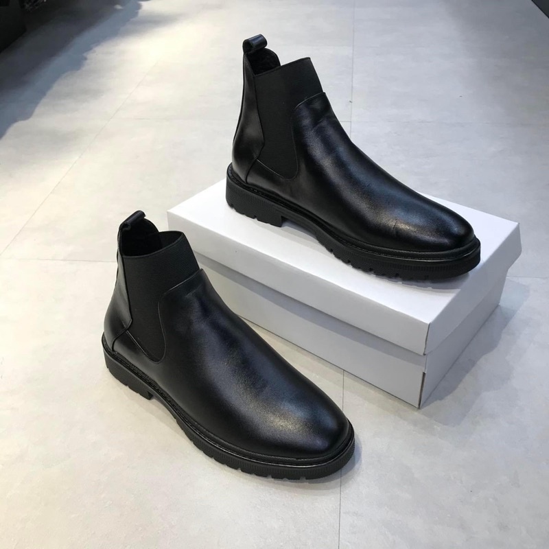 Giày Chelsea Boots Nam mũi tròn mẫu 2022 - giày boot nam chelsea boots chất liệu da bò 100% - ZinMen Store