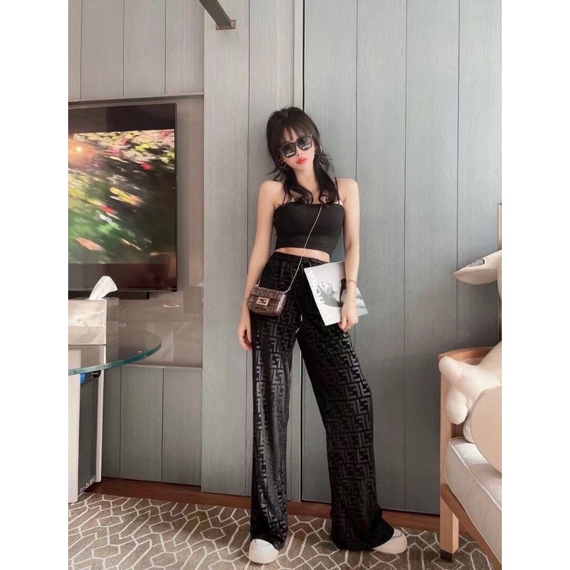 Quần Ống Rộng Lưng Cao Size S-2XL
