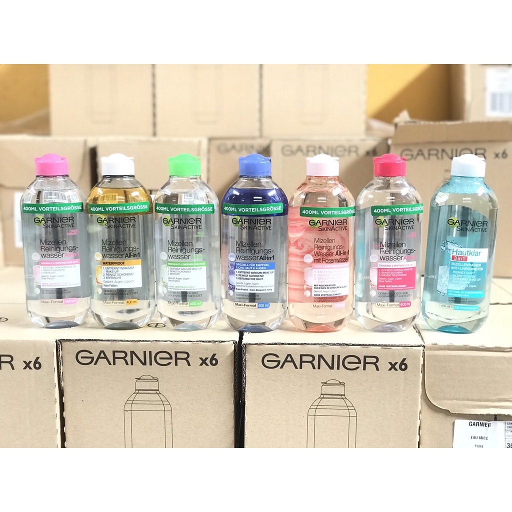 Nước tẩy trang Garnier 400ml Pháp, Đức - Dành cho mọi loại da