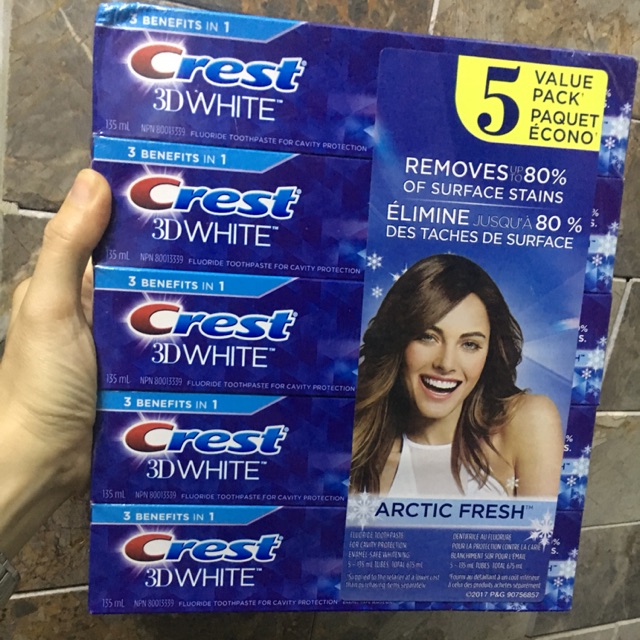 🌼[Canada]Kem đánh răng Crest 3D White ( giá lẻ 1tuýp)