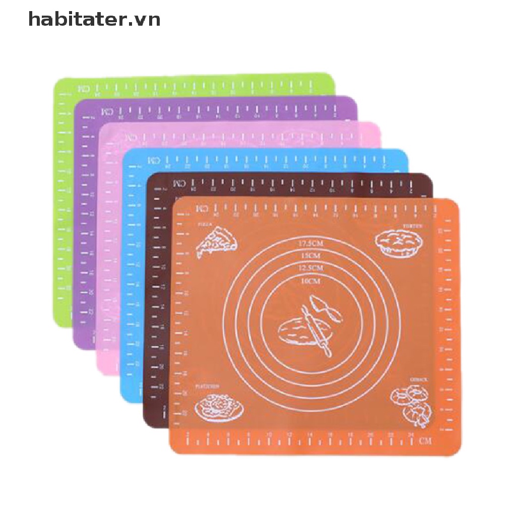 Thảm Silicone Lăn Bột Làm Bánh 30x25cm