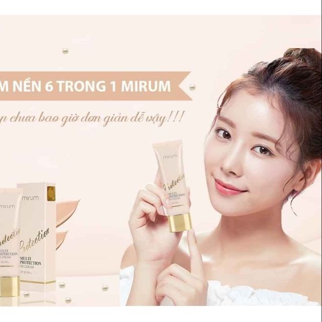 Kem trang điểm đa tác động 6 trong 1 Mirum Multi Protection BB Cream SPF30/PA++ 50g