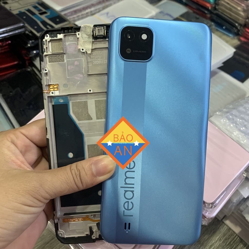 Bộ vỏ realme c20 dùng chung C11 -zin