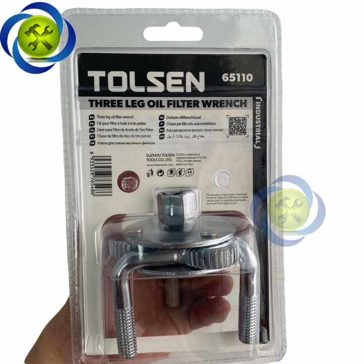 Cảo lọc dầu 3 chấu chân tròn Tolsen 65110 phạm vi mở 65-120mm
