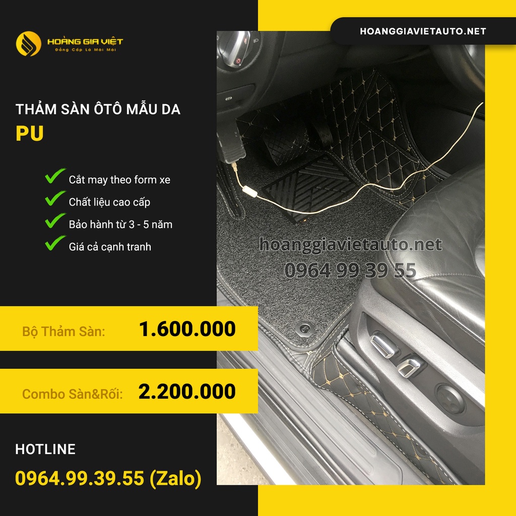 Thảm sàn Audi Q7 2010 mẫu da PU04