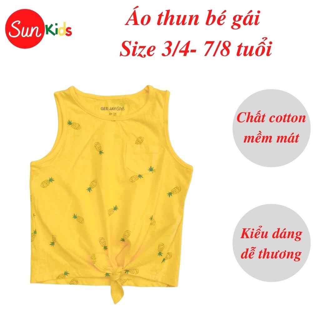 Áo thun cho bé gái, áo phông bé gái chất cotton mềm mát, size 3/4 - 7/8 tuổi - SUNKIDS1