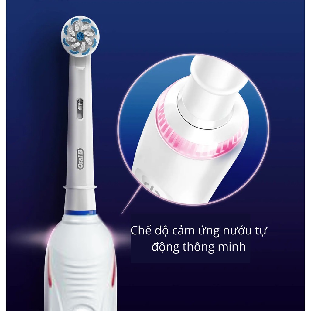 Máy Chải Đánh Răng Điện Oral B Massage Nướu Tự Động Có Chế Độ Cảm Ứng Va Chạm Chân Răng Hàng Đức Chính Hãng