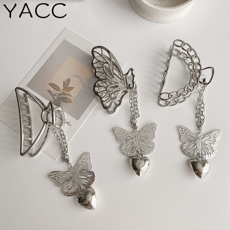 Women's Korean alloy metal butterfly hair clip