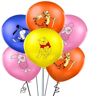Set 10 Bong Bóng Latex Hình Gấu Winnie Trang Trí Tiệc Sinh Nhật Cho Bé
