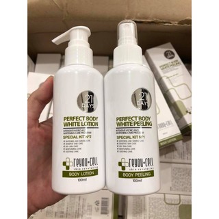 Bộ dưỡng trắng toàn thân 21 days perfect body white lotion korea