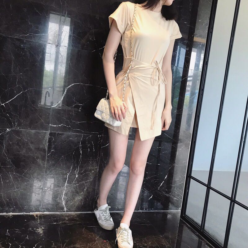 Váy nữ dây rút eo thời trang Hàn Quốc