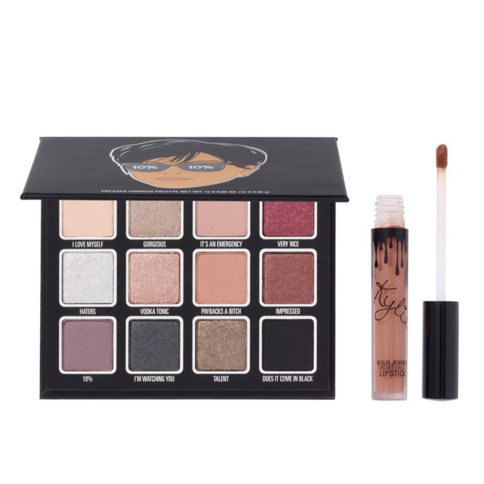 BẢNG PHẤN MẮT 12 Ô VÀ SON KEM LÌ KYLIE COSMETIC MOMAGER KIT CHÍNH HÃNG - 3979