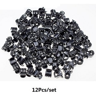 Set 12 Kẹp Tóc Hình Móng Vuốt Màu Đen Cho Bé Gái
