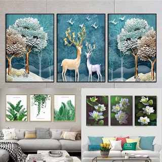 Bộ 3 Tranh Tráng Gương 5D Cao Cấp, TranhTreo Tường Decor Không Gian Nhà cửa.