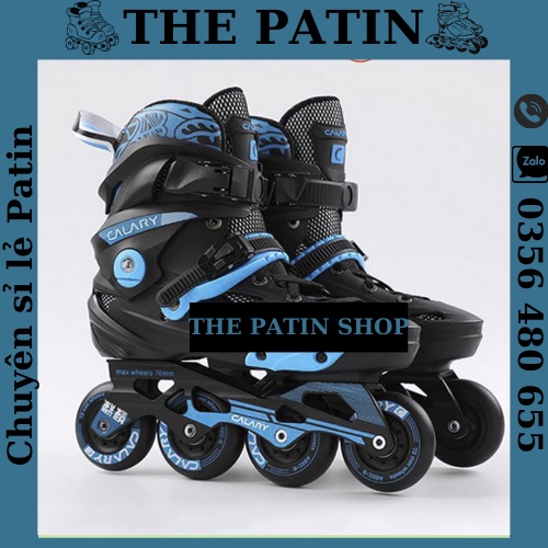 Giày Patin Calary C9, trượt patin người lớn màu đen, xanh nam nữ, roller skate chính hãng giá rẻ