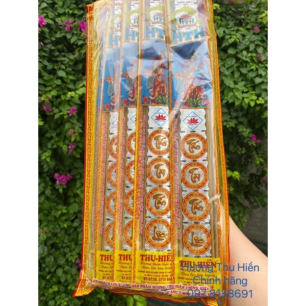 Hương cô tiên thảo mộc cao cấp Thu Hiền dài 43cm, nhang Thu Hiền chính hãng, cuốn tàn, đậu tàn trắng đẹp, đậu tài lộc
