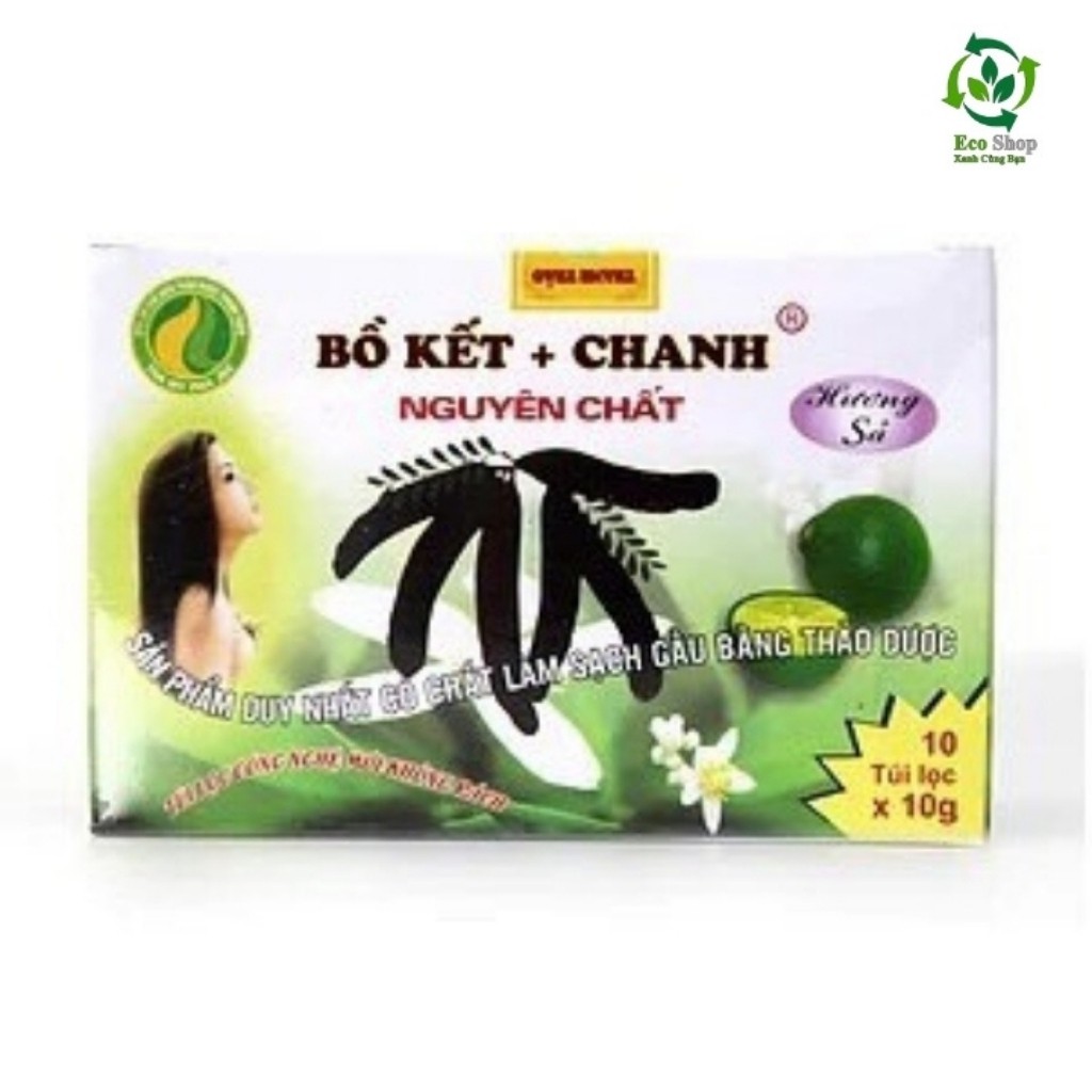 Gội đầu túi lọc bồ kết hương sả chanh Thanh Thảo (1 hộp 10 gói)