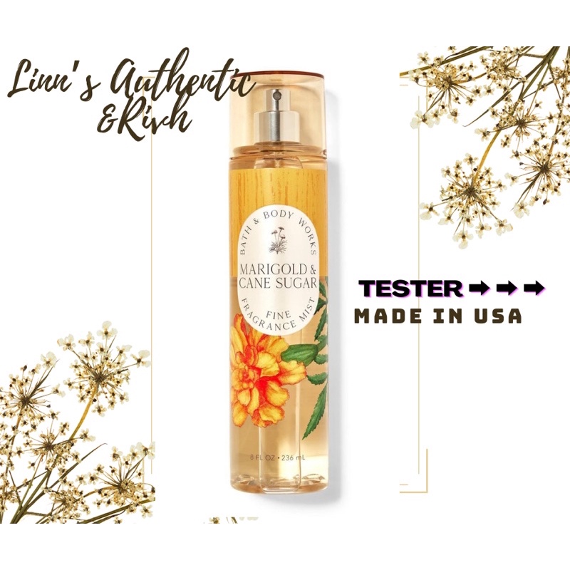MARIGOLD CANE SUGAR - Xịt Thơm Toàn Thân Body Mist Bath & Body Works