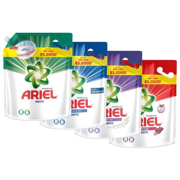 Nước Giặt Ariel Hương Downy, khử mùi, dịu nhẹ Túi 3.25Kg và 3.6kg