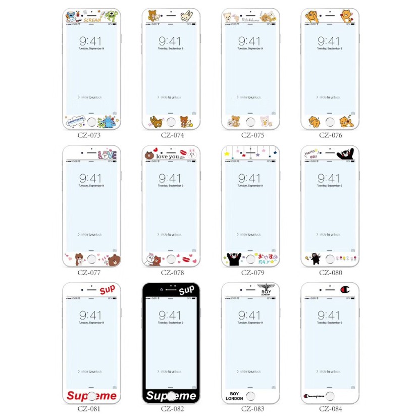 Phù Hợp Miếng Dán Kính Cường Lực Hoạt Hình Xinh Xắn Cho Iphone 7 7p 6 i6s i6p 8 plus i8 se