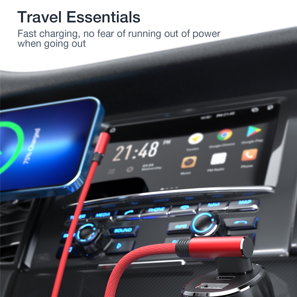 Cáp Sạc Nhanh Và Truyền Dữ Liệu Đầu USB 90 Độ Cho iPhone