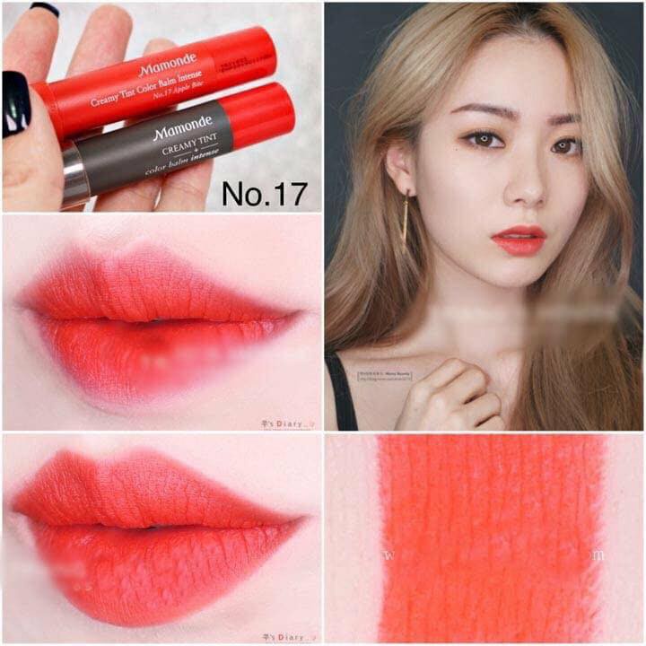 Son MAMONDE creamy tint color balm. cam kết auth 100%