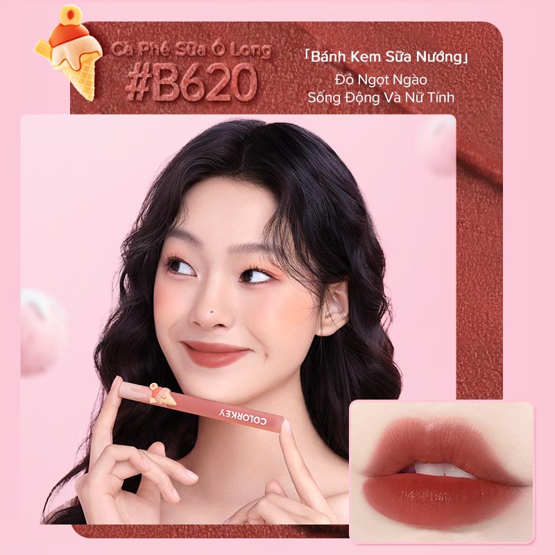 【COLORKEY】Son tint lì bóng siêu cho môi căng mọng Colorkey Juicy Lasting Fruit Tint 1.7g