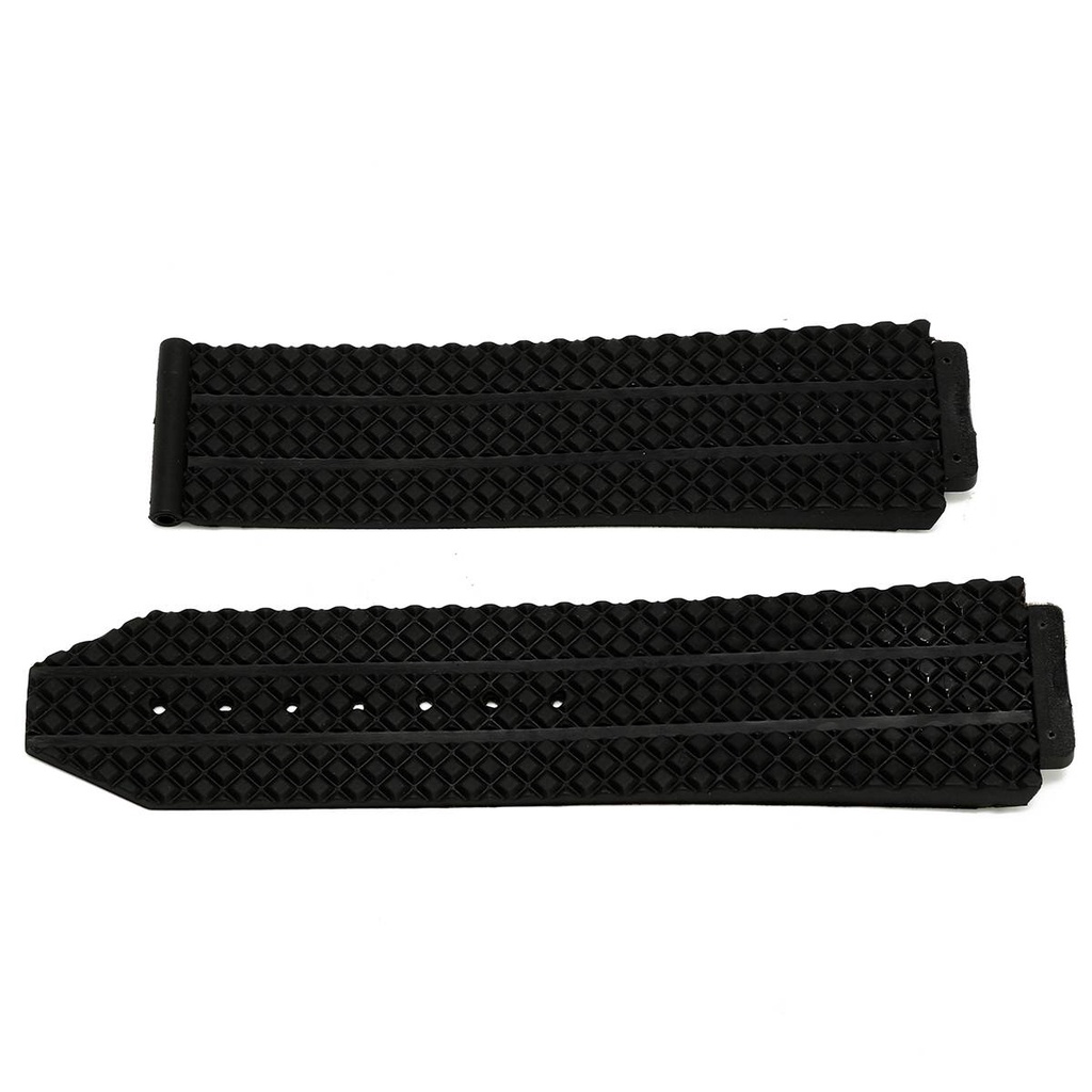 Dây đeo đồng hồ bằng cao su silicon thay thế chống nước màu đen 17/25mm kèm tuốc nơ vít cho nam nữ dành cho hublot
