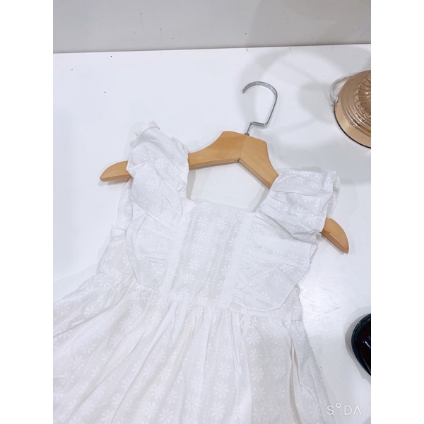 Sét váy sát nách bé gái- Váy trắng dáng xoè cho bé gái từ 8-20kg