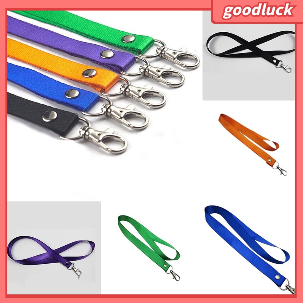 Dây Đeo Thẻ ID Bằng Nylon Màu Trơn Chống Rách Tiện Dụng Cho Người Lớn
