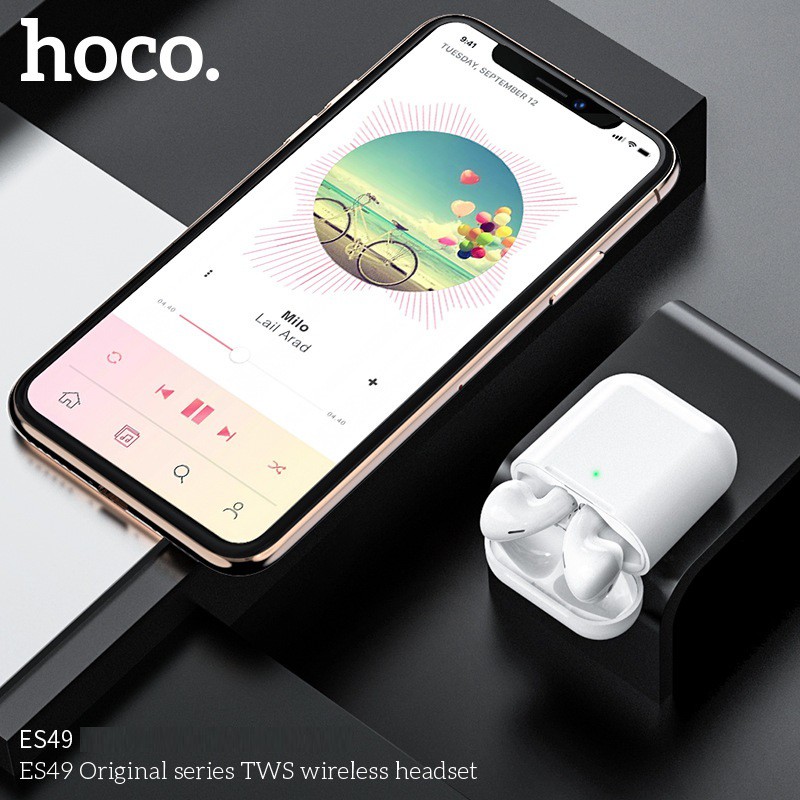 Tai nghe bluetooth TWS Hoco ME2 V5.1, Định vị, Đổi tên, pin 4H (Trắng) - Nhất Tín Computer