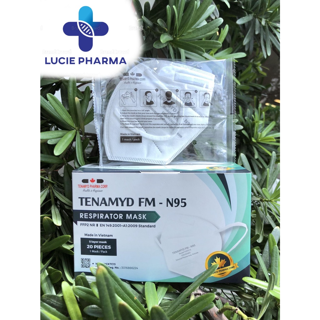 Combo 25 túi 25 KHẨU TRANG FM-N95 TENAMYD KHÁNG KHUẨN CHÍNH HÃNG MÀU TRẮNG - NV Y tế, Y Bác sĩ chuyên dùng