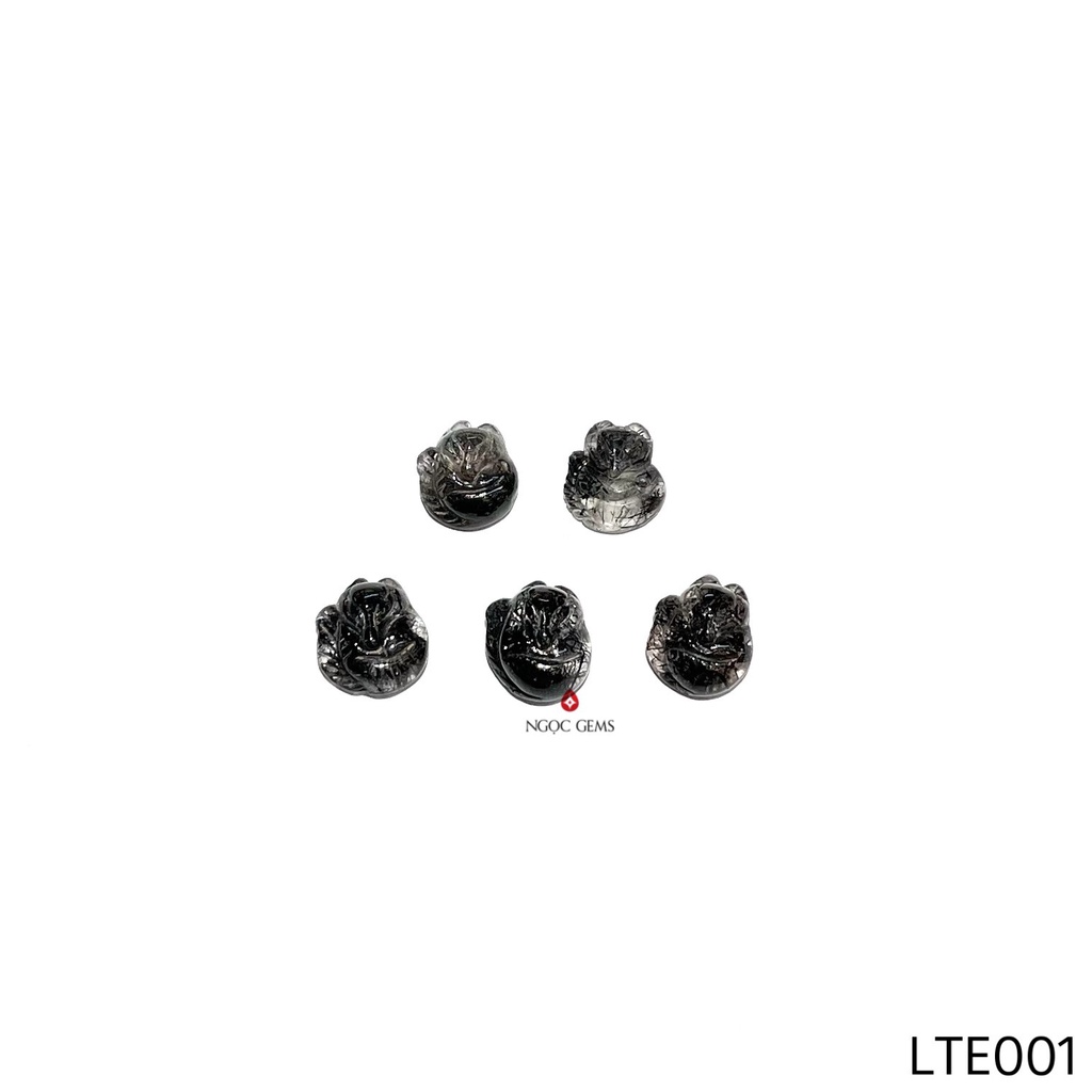 Mặt Đá Hồ Ly Thạch Anh Tóc Đen - Ngọc Gems