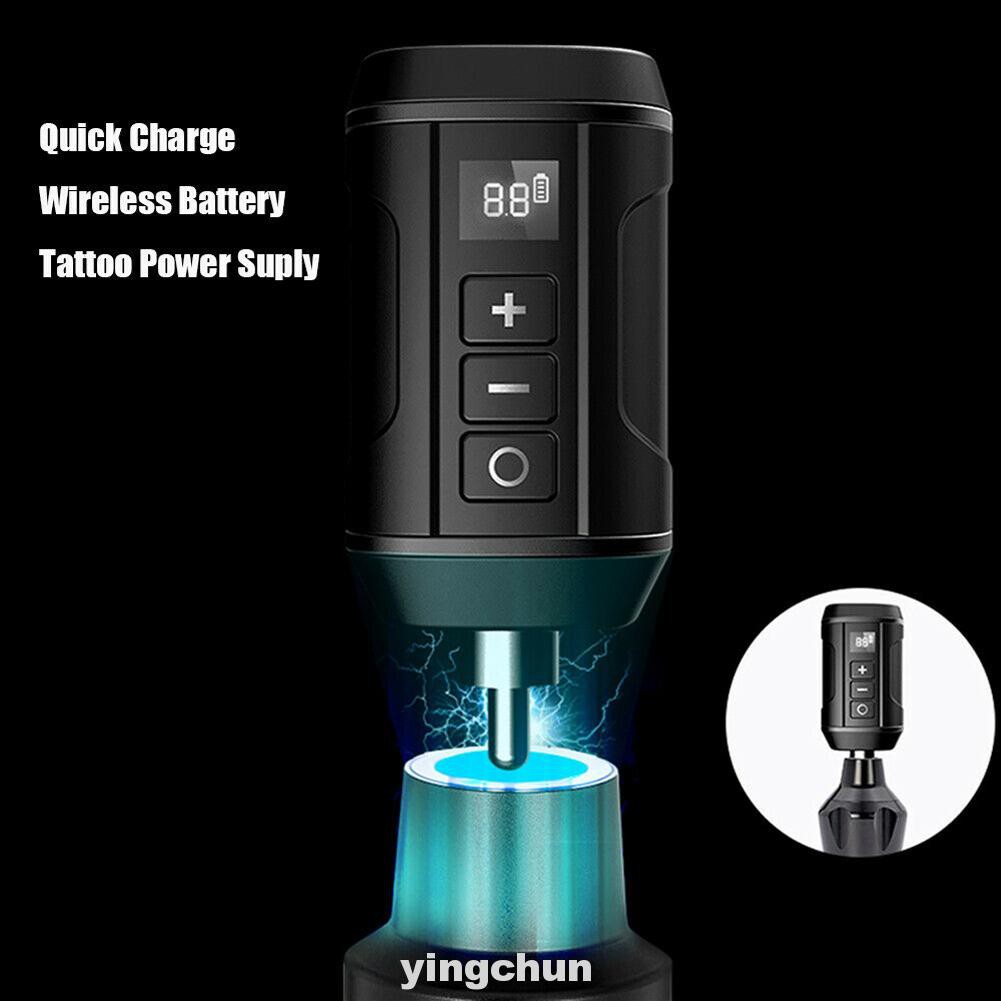 (Hàng Mới Về) Nguồn Cung Cấp Điện Rca Dc Cho Máy Xăm Không Dây Chuyên Nghiệp