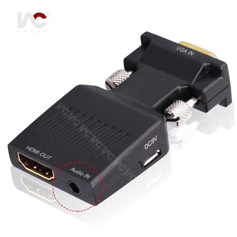 Bộ Chuyển Đổi Âm Thanh Vga Sang Hdmi Đầu Cắm 3.5mm