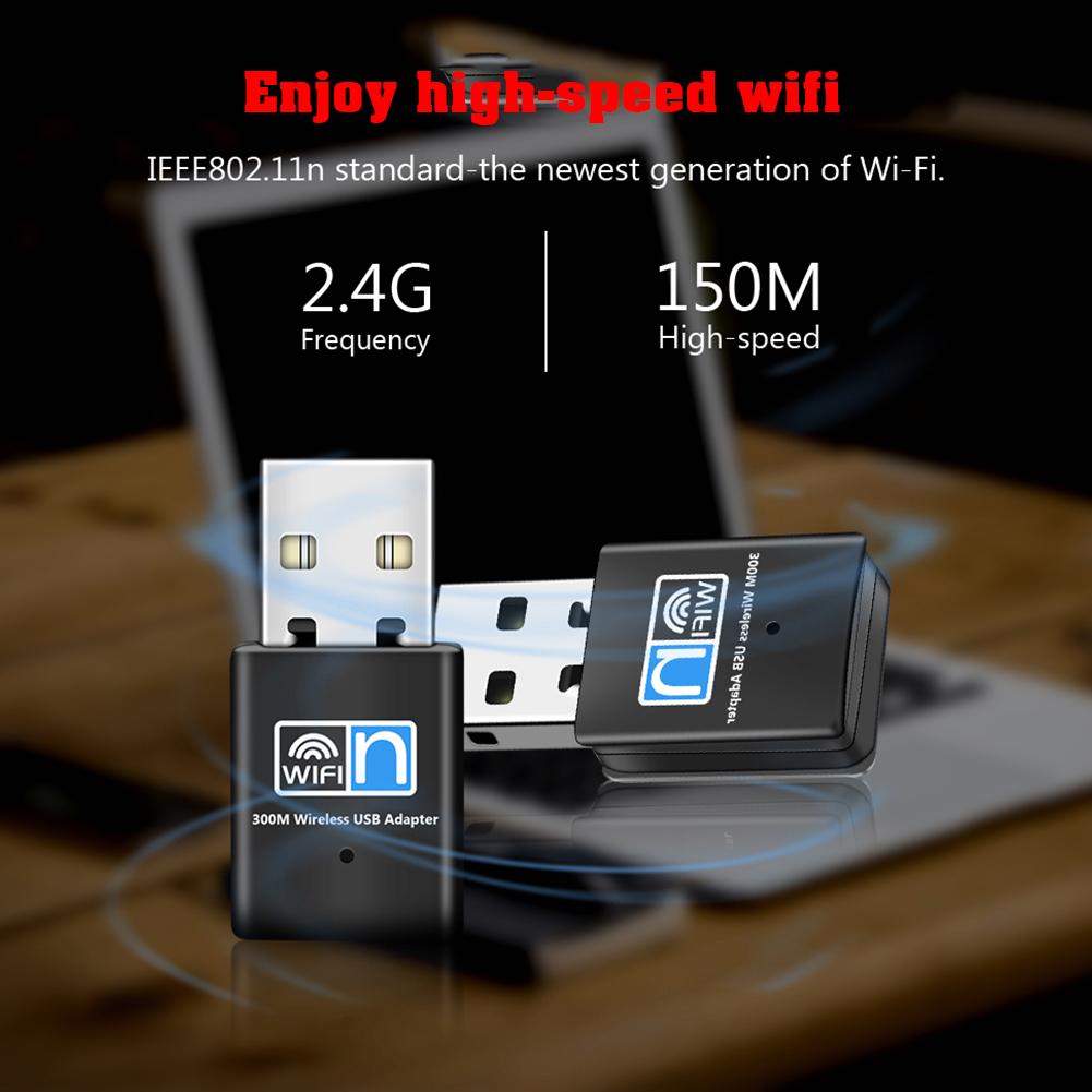 Bộ chuyển đổi wifi USB 300Mbps USB2.0 anten wifi ethernet wifi dongle 802.11 n / g / b wifi LAN Adapter